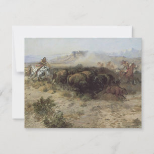 Büffeljagd Nr. 26 von CM Russell, Vintage Indians