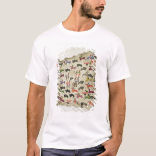 Büffeljagd (Pigment auf Elchhaut) T-Shirt