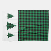 Büffelkariert Baum Geschirrtuch (Horizontal)