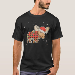 Büffelkariert Mützen-Weihnachtsmann-Hut-Christbaum T-Shirt