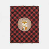 Büffelkarierter Fox scherzt Fleece-Decke Fleecedecke (Vorderseite)