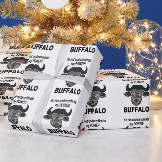 Büffelkopf Bison Tier Büffel Geschenkpapier (Feiertage)