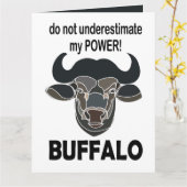 Büffelkopf Bison Tier Büffel Karte (Gelbe Blume)
