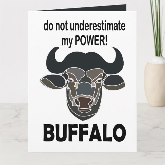 Büffelkopf Bison Tier Büffel Karte (Vorderseite)