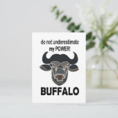 Büffelkopf Bison Tier Büffel Postkarte (Stehend Vorderseite)