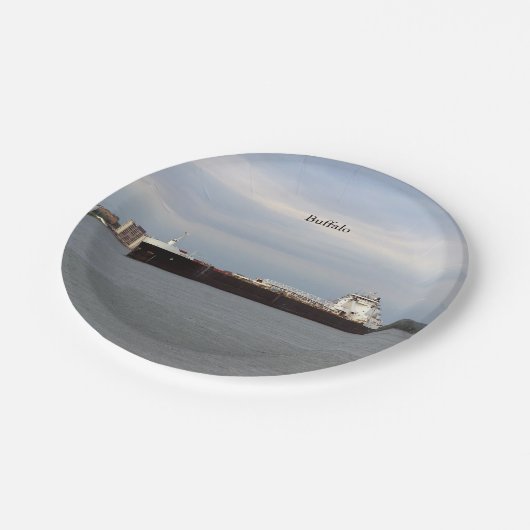 Büffelpapier Pappteller (Schrägansicht)