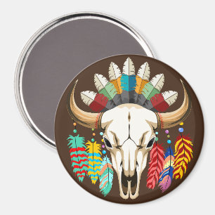 Büffelschädel-Emblem der amerikanischen Ureinwohne Magnet