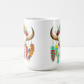 Büffelschädel-Emblem der Native Americans Kaffeetasse (Mittel)