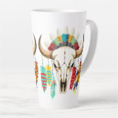Büffelschädel-Emblem der Native Americans Milchtasse (Rechte Ecke)