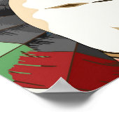 Büffelschädel-Emblem der Native Americans Poster (Ecke)