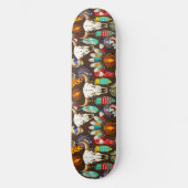 Büffelschädel-Emblem der Native Americans Skateboard (Vorderseite)