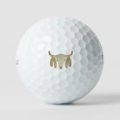 Büffelschädel-Golfbälle Golfball (Vorderseite)