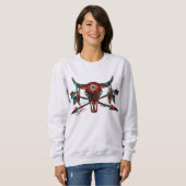 Büffelschädel und Pfeile Sweatshirt (Vorne ganz)