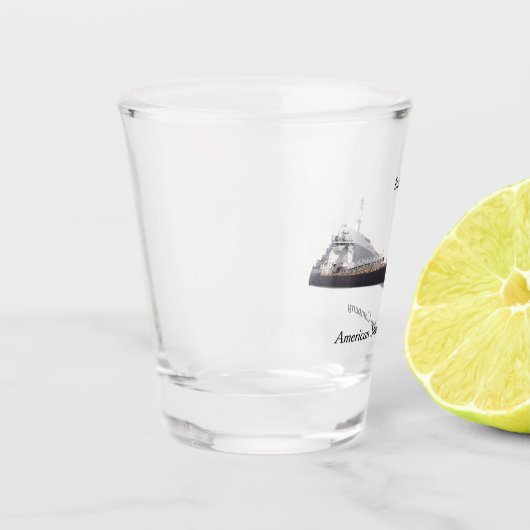 Büffelschussglas Schnapsglas (Links)