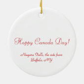 Büffelseite von Niagara Falls Keramikornament (Hinten)