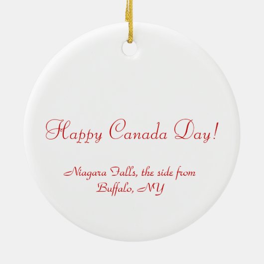 Büffelseite von Niagara Falls Keramikornament (Hinten)