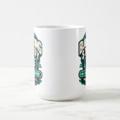 Buffering Society – Bitte warten Tech Humor Kaffeetasse (Mittel)