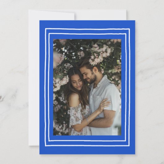 Buffet Abendessen Tischhand Niedliches Foto Save The Date (Rückseite)