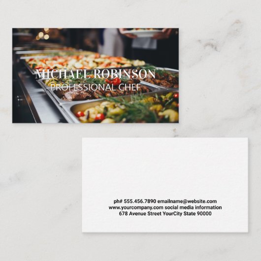 Buffet-Bar | Restaurant Visitenkarte (Vorne/Hinten)