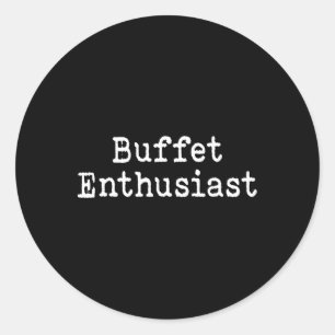 Buffet-Enthusiast Lustiger Food-Liebhaber Kreuzfah Runder Aufkleber