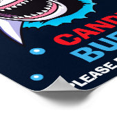 Buffet mit Haifischen Schild Shark Candy Bar sign (Ecke)