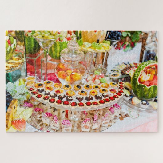 Buffet mit Obst und Gebäck Puzzle (Horizontal)