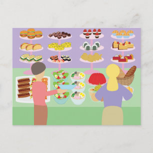 Buffet Postkarte