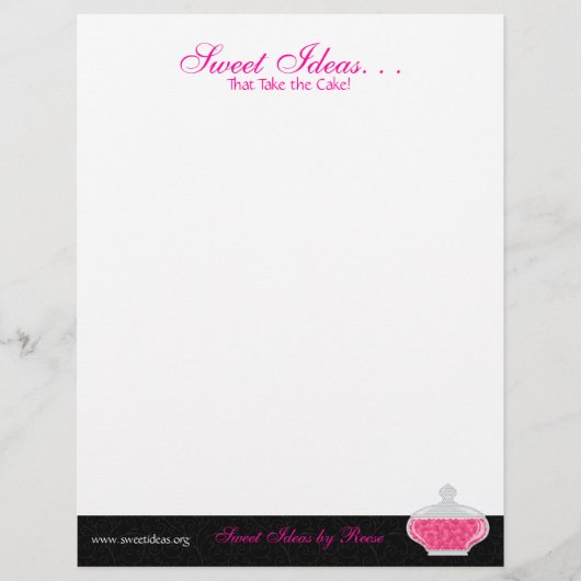 Büffet und Desserttische Briefkopf (Vorderseite)