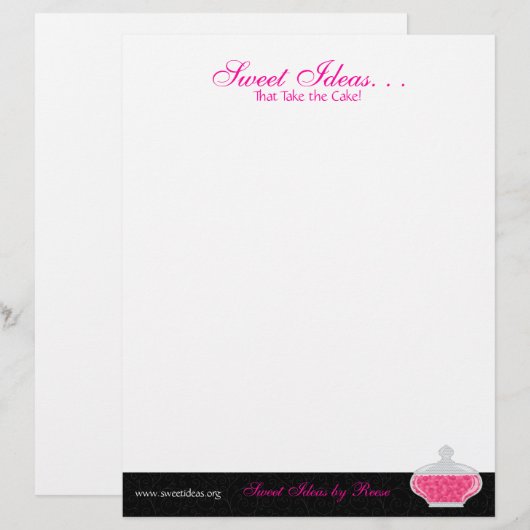 Büffet und Desserttische Briefkopf (Vorne/Hinten)