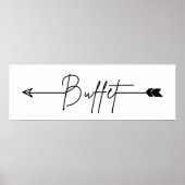 Buffet-Zeichen links Richtung Hochzeitszeichen Poster (Vorne)