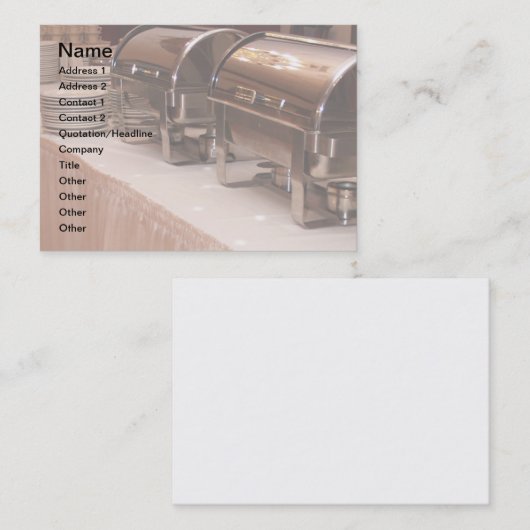 Buffettisch Visitenkarte (Vorne/Hinten)