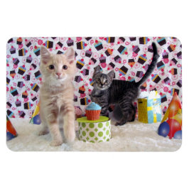 Buffington and Patton's Birthday Cat / Kitten Magnet