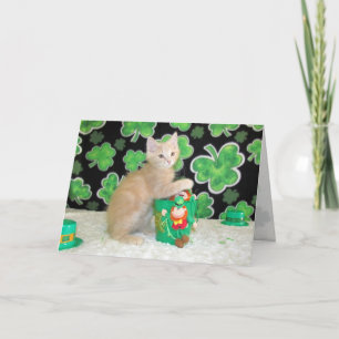 Buffington The Cat - St. Patrick's Day Card Karte