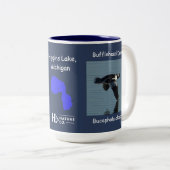 Bufflehead Drake Zweifarbige Tasse (VorderseiteRechts)