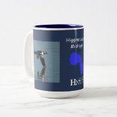 Bufflehead Drake Zweifarbige Tasse (Vorderseite Links)