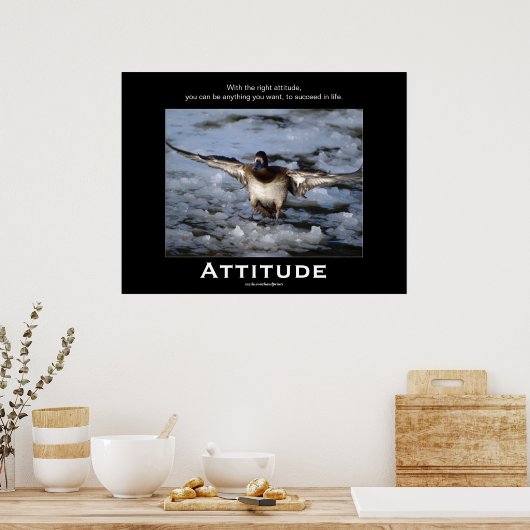 Bufflehead Duck Attitude Motivierend Poster (Küche)
