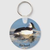 Bufflehead Duck Keychain Schlüsselanhänger (Rückseite)