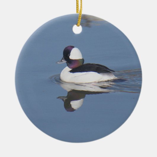 Bufflehead-Ente Drake Keramik Ornament (Vorne)