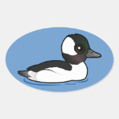 Bufflehead Ovaler Aufkleber (Vorderseite)