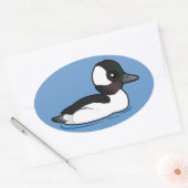 Bufflehead Ovaler Aufkleber (Umschlag)