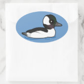 Bufflehead Ovaler Aufkleber (Tasche)