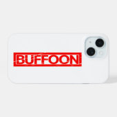 Buffoon-Briefmarke iPhone 15 Hülle (Rückseite (Horizontal))
