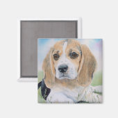 Buffy der Beagle Magnet (Vorderseite/Rückseite)