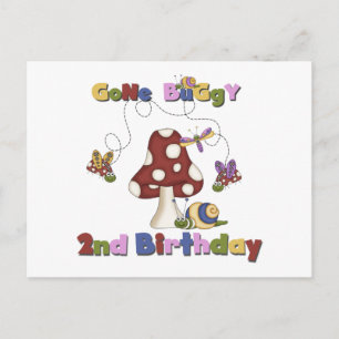 Bug 2. Geburtstag T - Shirt und Geschenke Postkarte