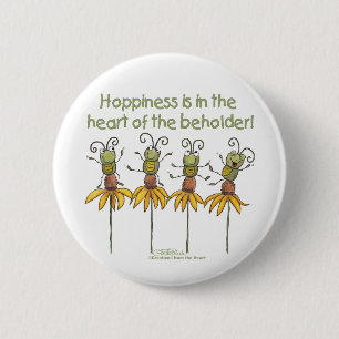 Bug auf Blume Button
