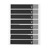 Bug auf dem Schwarz-weißen Schwanz Hirschkopf (Bogen)