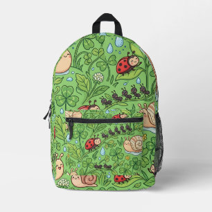 Bug Backpack – Schnecke & Marienkäfer Garten Desig Bedruckter Rucksack