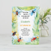 Bug Birthday Einladung (Stehend Vorderseite)