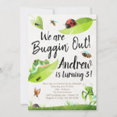 Bug Birthday Einladung - Wir sind Buggin'out! (Vorderseite)