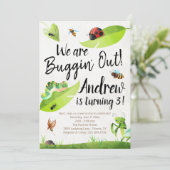 Bug Birthday Einladung - Wir sind Buggin'out! (Stehend Vorderseite)